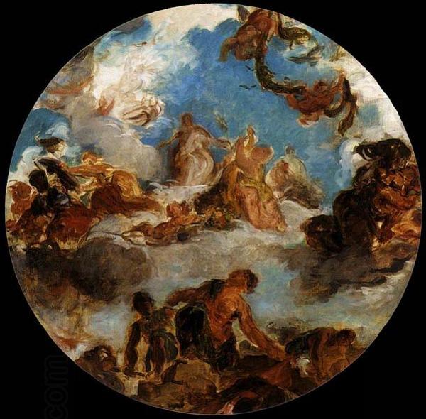 Eugene Delacroix Sketch for Peace Descends to Earth China oil painting art